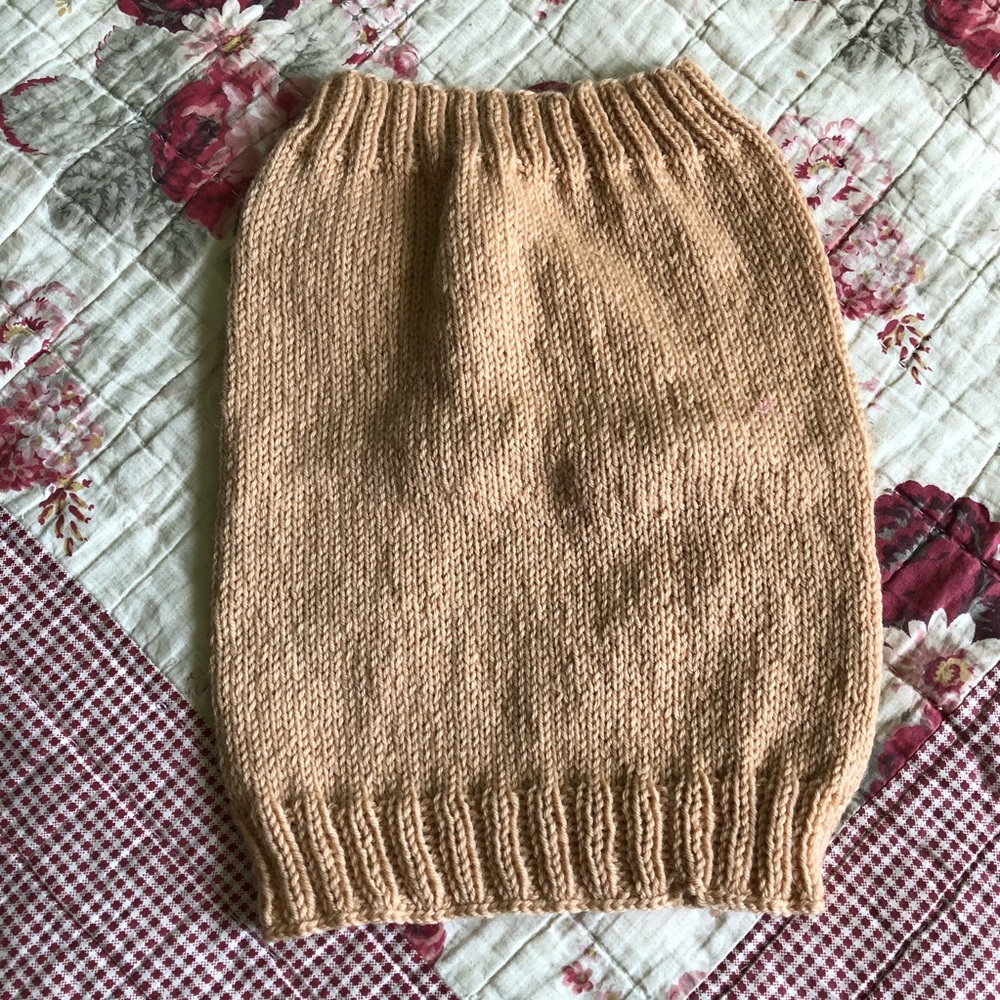 NWOT knitted tan neck warmer scarf